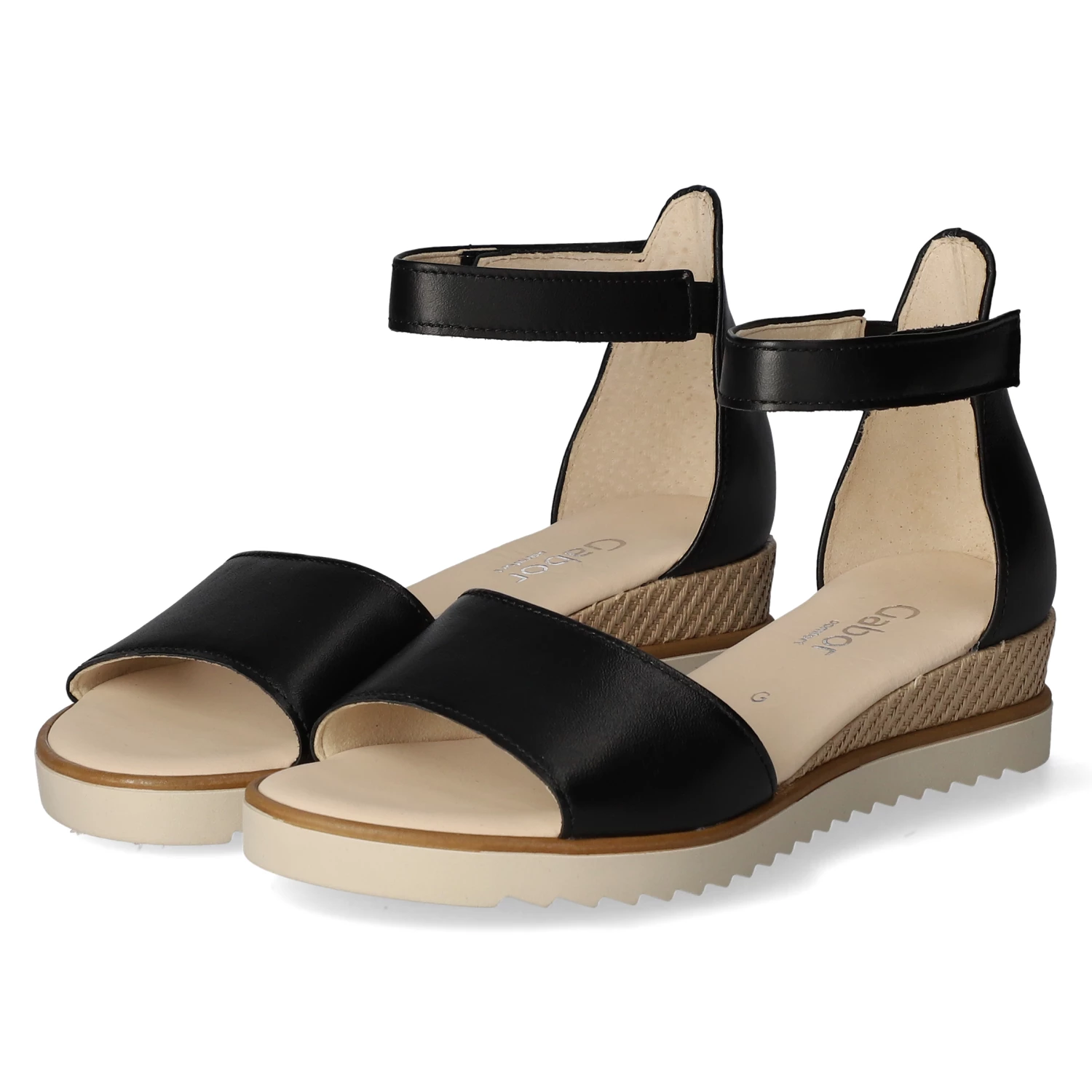 Gabor Sandalen Schwarz Glattleder