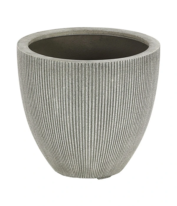 Dehner Polystone-Topf Brisbane in Riffeloptik