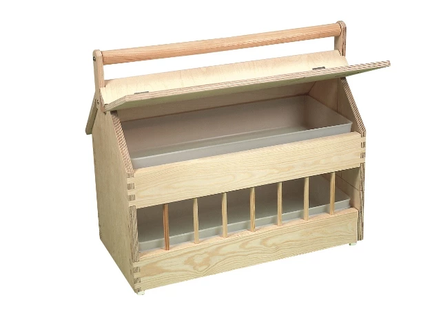 HerWi Bodentränke 4l in Gebrauch mit Tauben