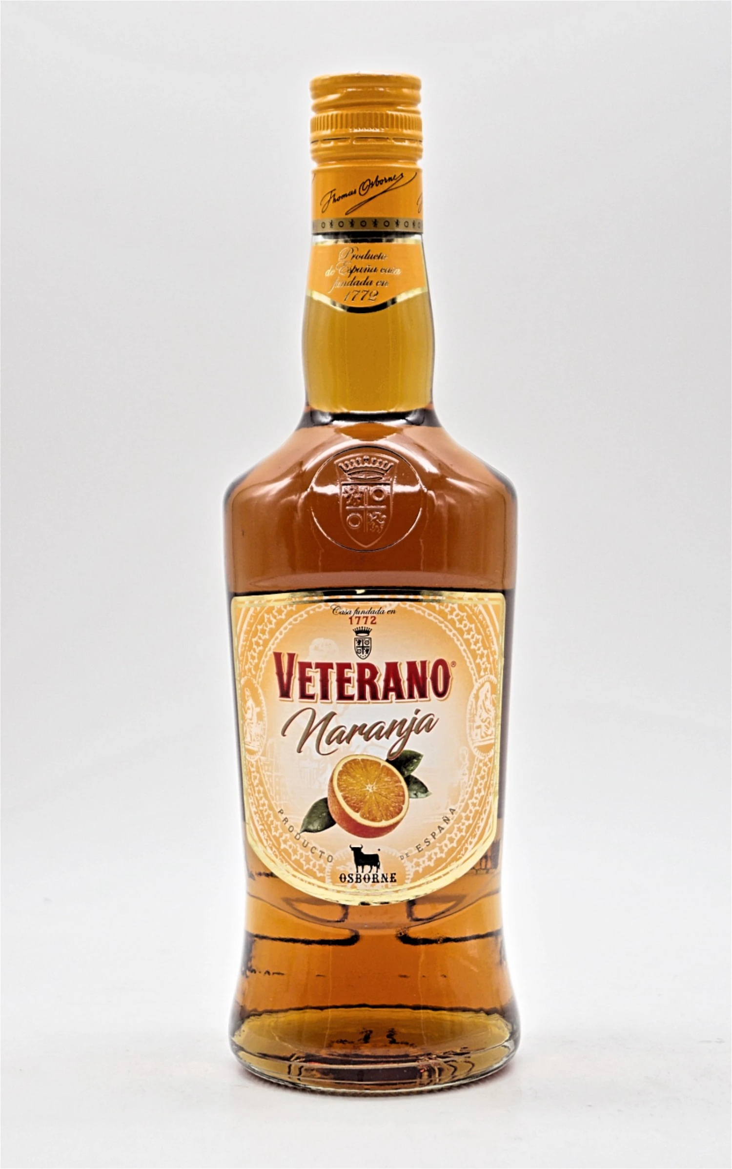 Veterano Naranja Flasche mit Glas