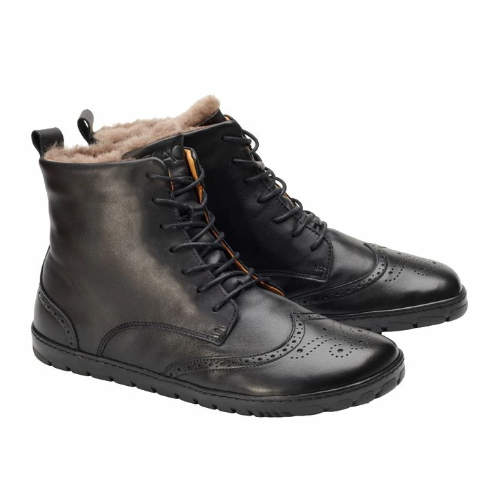 QUINTIC Winter Brogue Black Barfußschuh