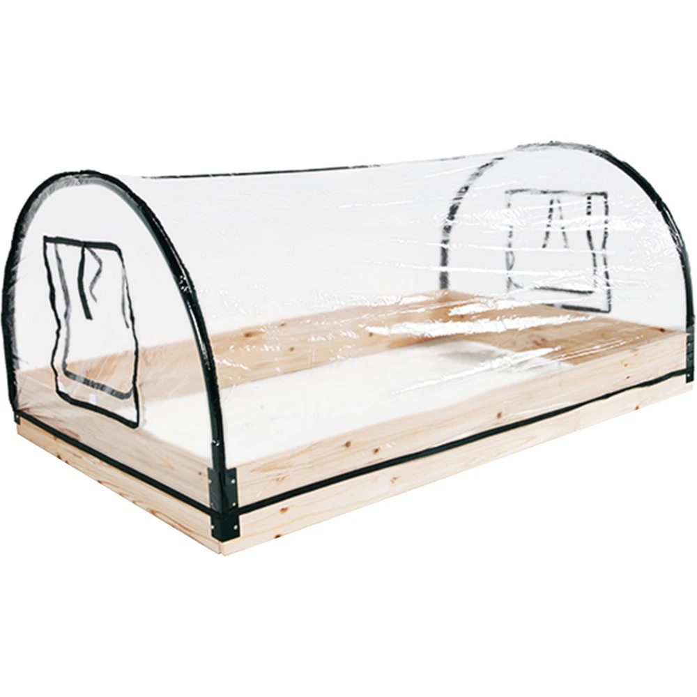 Pflanztunnel mit Holzrahmen