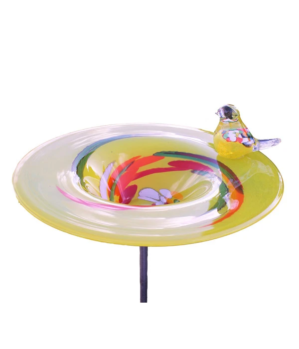 MP Glaszauber Glas-Vogeltränke in leuchtenden Farben